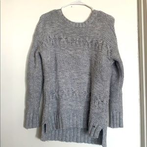 american eagle grey knit tunic sweater